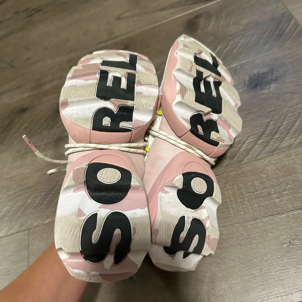 Sorel Kinetic Impact Lace Sneaker White Eraser Pink 8.5